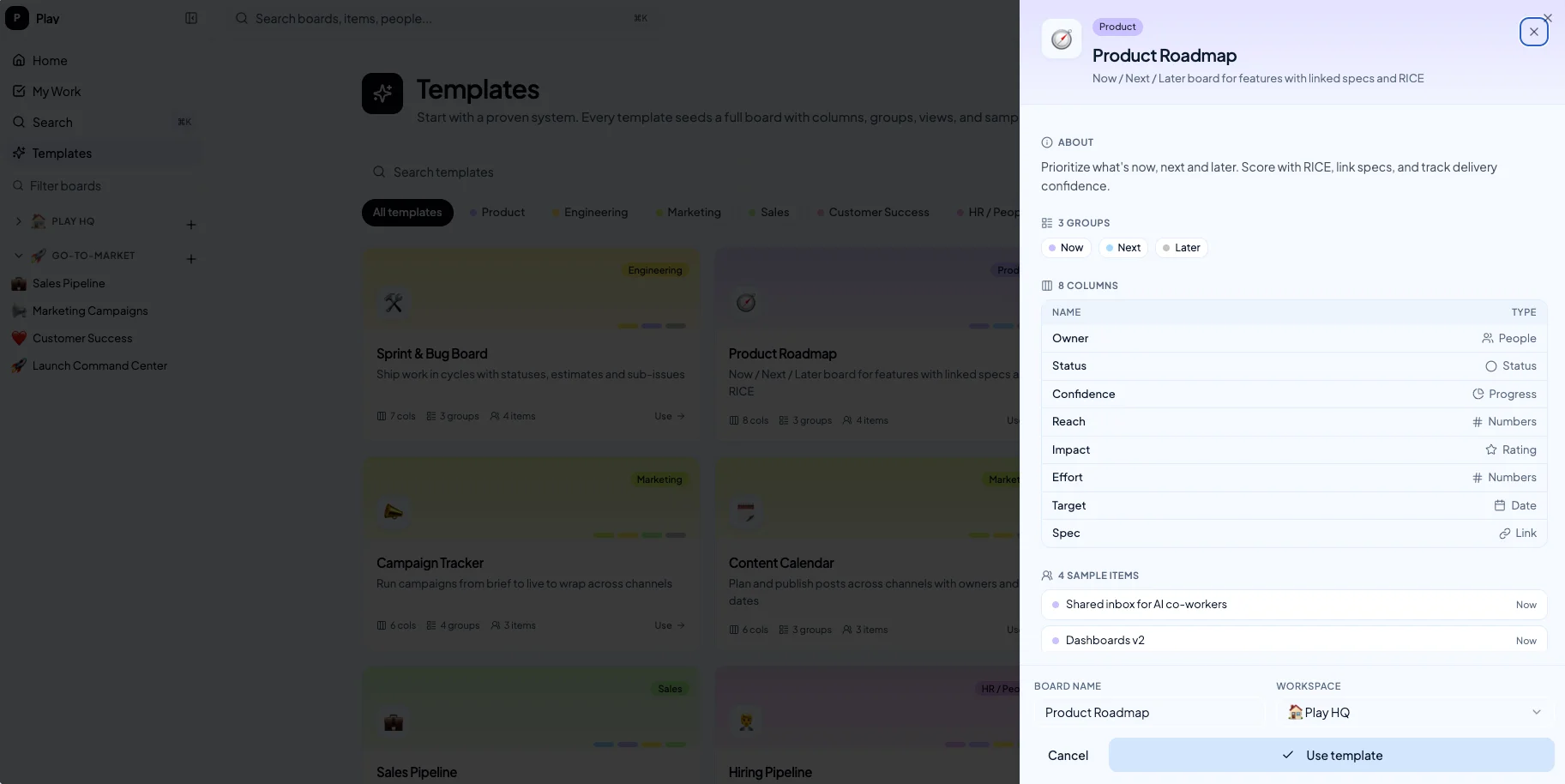 Clarity calendar view for scheduling tasks and deadlines across a team